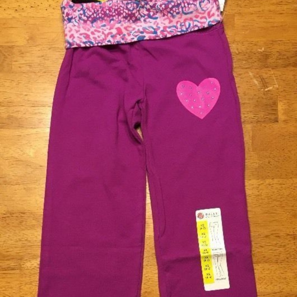 NWT Bally Total Fitness Girl's Yoga Workout Pants